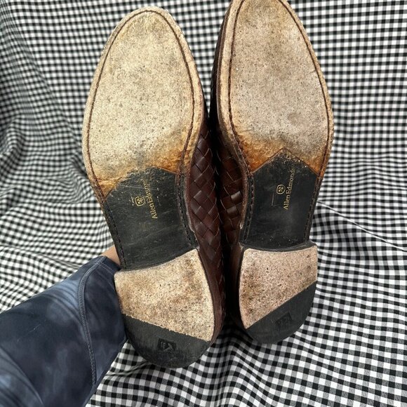 Allen Edmonds Sarasota Brown Leather Woven Loafer Men's Size 10 D - Picture 6 of 8